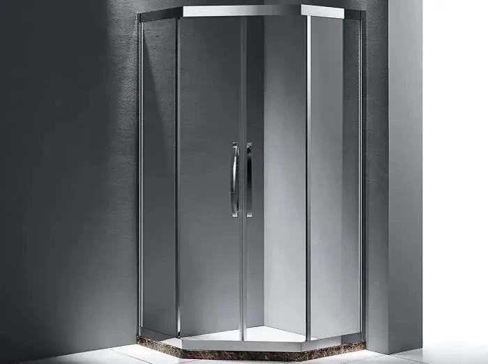 frameless pentagonal shower enclosure5