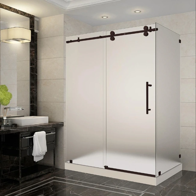 frosted glass shower Door size4