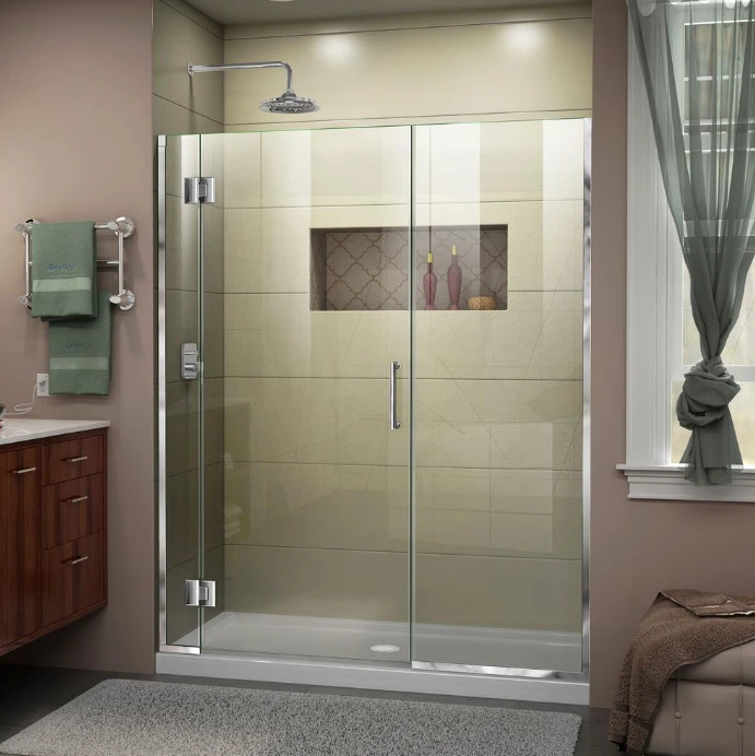 frameless pivot shower door2