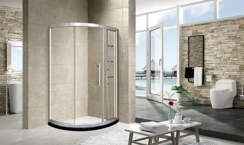 d shaped shower enclosure
