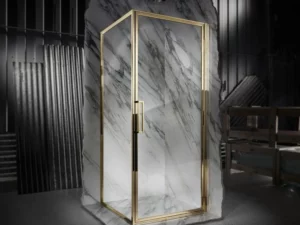 antique brass shower enclosure