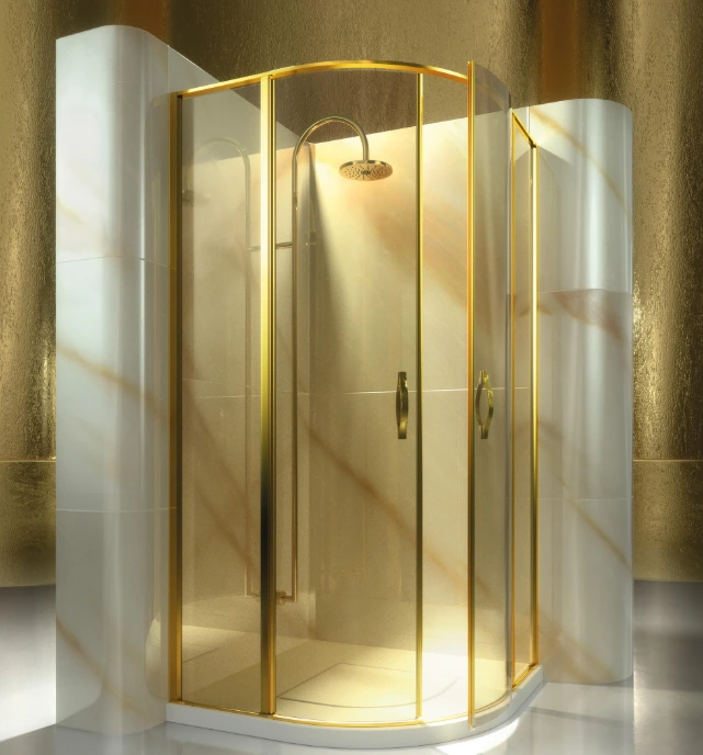 antique gold shower enclosure