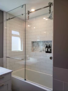 frameless hinged shower door