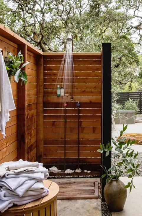 outdoor shower enclosure